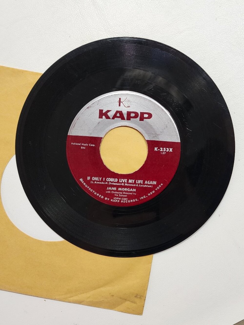 Jane Morgan – If Only...& To Love And Be Loved Vintage 45RPM Vinyl RARE DISC